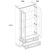 Шкаф с витриной 2V2S 99х39,9х212,1/Белый фото в интернет-магазине BestWood
