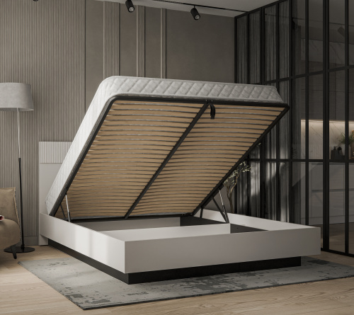 Кровать 180 с ПМ 185,4х206,4х110,7 Персидский жемчуг/Амарок фото в интернет-магазине BestWood