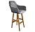 Стул барный 58х61х115/Угольно-Серый/Светлый Орех