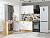 Кухонный гарнитур Сканди-05  120х60х214/White Silkwood