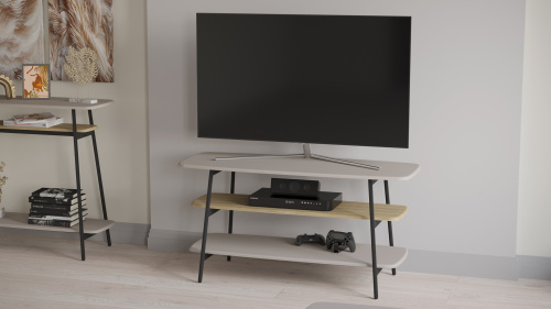 Тумба под ТВ 120х45х60/Капучино/Дуб Сонома фото в интернет-магазине BestWood