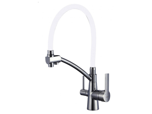 Смеситель для кухни 440/221 2P /Белый сатин фото в интернет-магазине BestWood