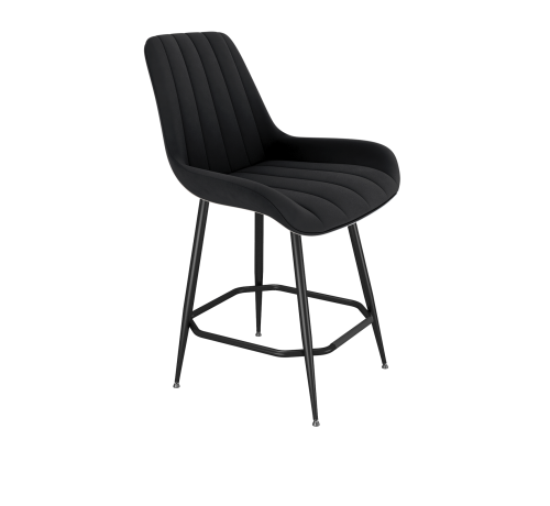 Стул полубарный Ночное затмение,черный муар,54х58х100,8см. фото в интернет-магазине BestWood