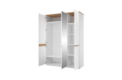 Шкаф 3DG HZ  149,8х58,1х215 Белый/Дуб вотан фото в интернет-магазине BestWood