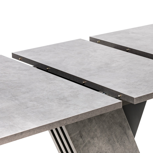 Стол раздвижной Гросс 120х75х75,5 Камень темный/Графит фото в интернет-магазине BestWood