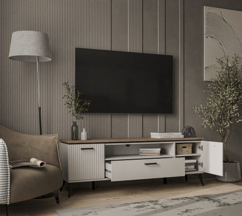 Тумба TV 2D1SN 171х39,4х58,4 Персидский жемчуг/Амарок фото в интернет-магазине BestWood