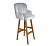 Стул барный 51х58х111/Серое Облако/Светлый Орех