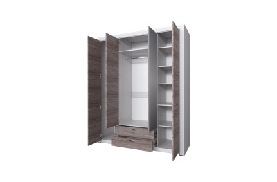 Шкаф 4D2S Z 175,9х60х217 Вудлайн кремовый/Дуб анкора фото в интернет-магазине BestWood