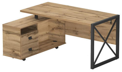 Стол письменный 150х120х76 /Дуб вотан фото в интернет-магазине BestWood