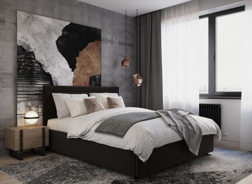 Кровать с ПМ 149х210х99/Коричневый фото в интернет-магазине BestWood