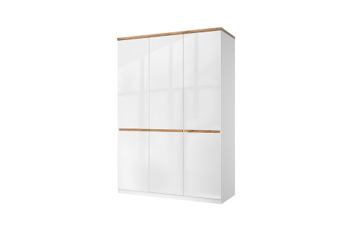 Шкаф 3DG H 149,8х58,1х215 Белый/Дуб вотан фото в интернет-магазине BestWood