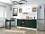 Кухонный гарнитур Дублин-03 195х60х214 Special White/Special Green