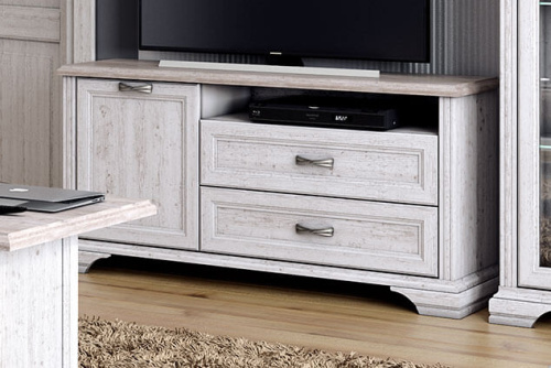 Тумба TV 1D2SN 136,8х37,6х65,8 Сосна винтаж/Дуб анкора фото в интернет-магазине BestWood