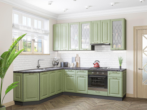 Кухонный гарнитур Ницца-03 Дуб оливковый 189/240х60х234/Дуб оливковый фото в интернет-магазине BestWood