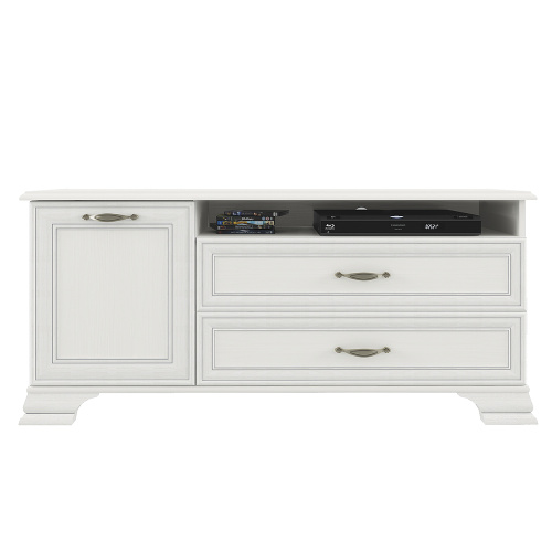 Тумба TV 1D2SN 130х37х62,4/Вудлайн кремовый фото в интернет-магазине BestWood