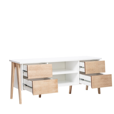 ТВ-тумба 150х45х62,1/Молочный дуб фото в интернет-магазине BestWood