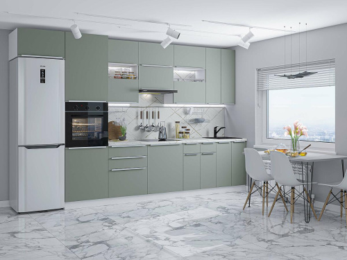 Кухонный гарнитур Фьюжн-01  360х60х234/Silky Mint фото в интернет-магазине BestWood
