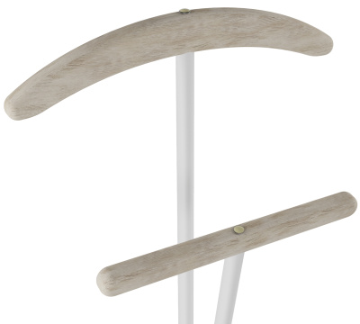 Вешалка костюмная 50х28х105/Дуб Беленый/Белый фото в интернет-магазине BestWood