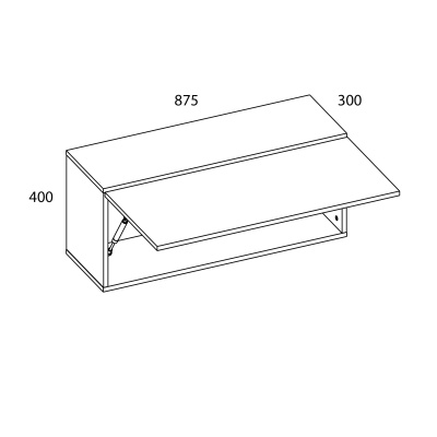 Шкаф навесной 1D 87,5х30х40/Персидский жемчуг фото в интернет-магазине BestWood