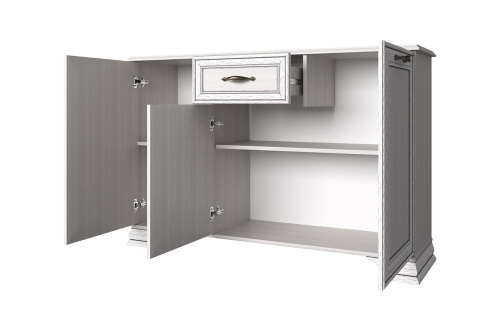 Тумба 3D1S 139х37х90,1/Вудлайн кремовый фото в интернет-магазине BestWood