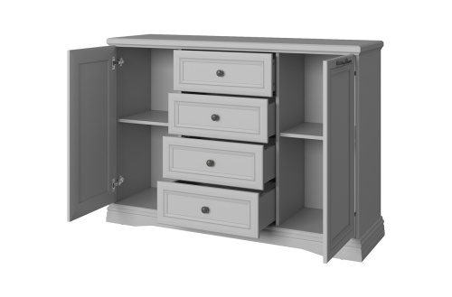 Тумба 2D4S 136,4х40,3х95,9/Серый фото в интернет-магазине BestWood