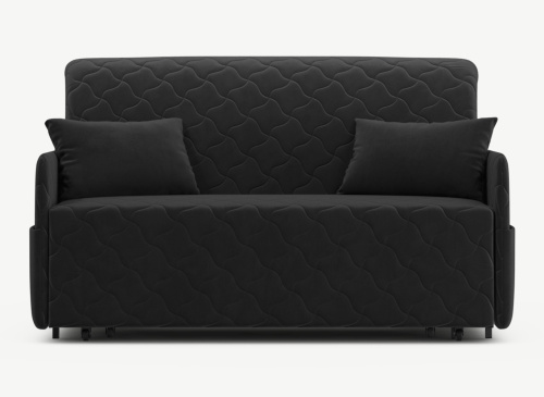 Диван прямой,Чёрный Велюр фото в интернет-магазине BestWood