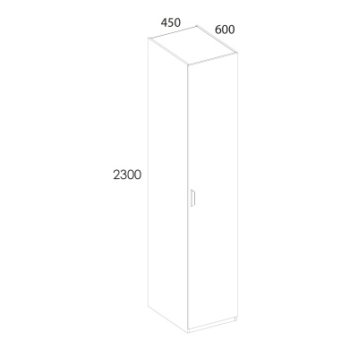 Шкаф 1DG Z 45х60х230/Персидский жемчуг фото в интернет-магазине BestWood