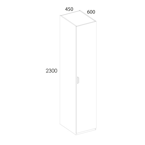 Шкаф 1DG 45х60х230/Персидский жемчуг фото в интернет-магазине BestWood