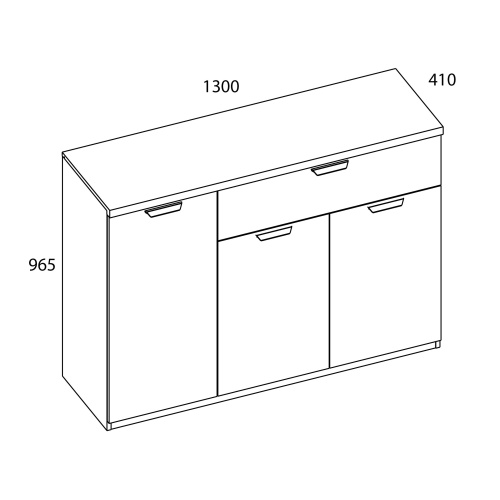 Тумба 3D1S 130х41х96,5 Персидский жемчуг/Ирл.ликер фото в интернет-магазине BestWood