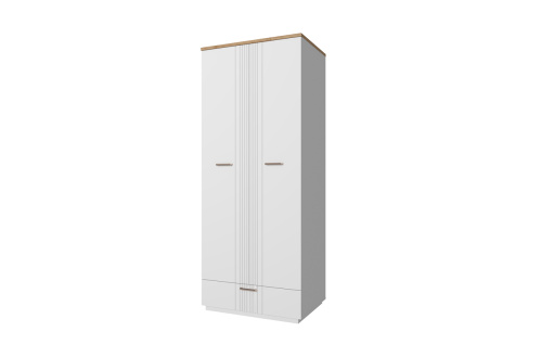 Шкаф 2DG1S 85х60,2х210 Белый/Дуб Наварра фото в интернет-магазине BestWood