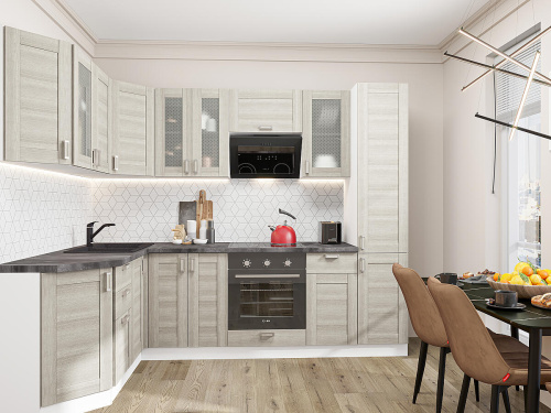 Кухонный гарнитур Лофт-04  170/260х60х214/Cappuccino Veralinga фото в интернет-магазине BestWood