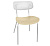 Стул офисный 46,5х51х78,5/Белый/Бежевый/Хром Лак