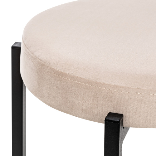 Табурет Авис 37х37х51 Чёрный/Молочный фото в интернет-магазине BestWood