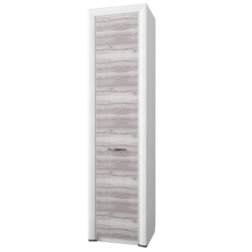 Шкаф 1DW 60х36х217 Вудлайн кремовый/Дуб анкора фото в интернет-магазине BestWood