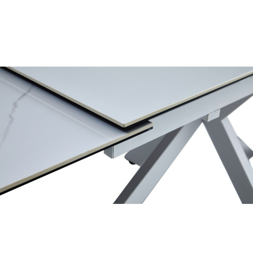 Стол обеденный Венеция 160(240)х90х76/Металл Белый/Керамика Lisa white фото в интернет-магазине BestWood