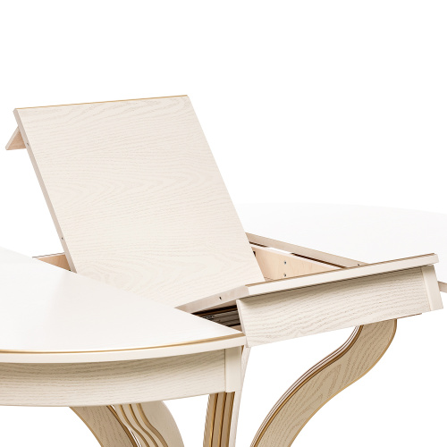 Стол раздвижной Ромео 120х120х76,5/Слоновая кость,патина золото фото в интернет-магазине BestWood