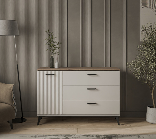 Тумба 1D3S 130,6х39,4х88,4 Персидский жемчуг/Амарок фото в интернет-магазине BestWood