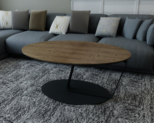 Стол журнальный Орех светлый , черный муар,93х57,2х39,2см. фото в интернет-магазине BestWood