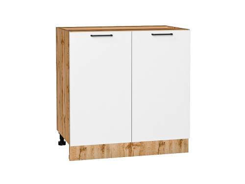 Кухонный гарнитур Флэт-03  80х60х214/Wotan Oak 2S/White In 2S фото в интернет-магазине BestWood