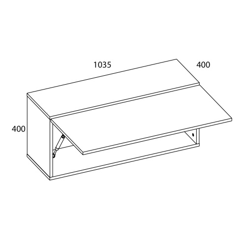Шкаф навесной 1D 103 103,5х40х40/Персидский жемчуг фото в интернет-магазине BestWood