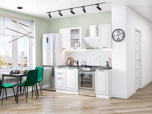 Кухонный гарнитур Дублин-04 130х60х214/Special White фото в интернет-магазине BestWood