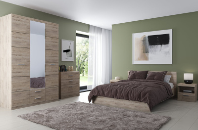 Шкаф 3D2S Z 135,1х57,6х217,3/Дуб Санремо фото в интернет-магазине BestWood