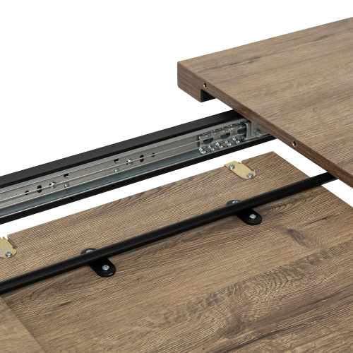 Стол раздвижной Ковен 140х85х75 Дуб велингтон/Черный фото в интернет-магазине BestWood