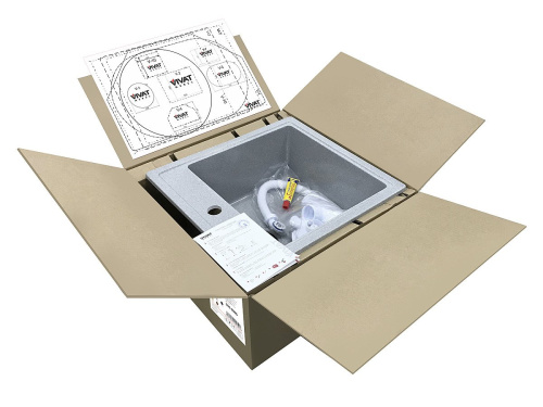 Мойка врезная 1Ч 47,8х51,8х19 /Гэлакси фото в интернет-магазине BestWood