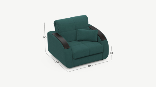 Кресло-кровать,Светло-бирюзовый Велюр под рогожку фото в интернет-магазине BestWood