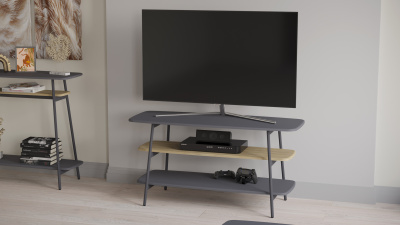 Тумба под ТВ 120х45х60/ Графит/Дуб Сонома фото в интернет-магазине BestWood