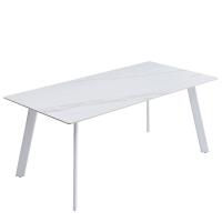 Стол обеденный Мистраль 180х90х76/Металл Белый/Керамика Lisa white