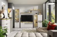 Гостиная К-1 Модерн 130х272х200,9 Персидский жемчуг/Ирл.ликер