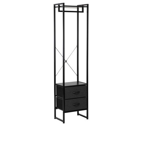 Комод Ноа с вешалкой 44х30х177,5/Чёрный матовый фото в интернет-магазине BestWood
