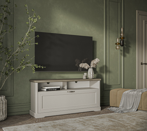 Тумба TV 1D2N 138,9х39,3х66,8 Персидский жемчуг/Каньон фото в интернет-магазине BestWood